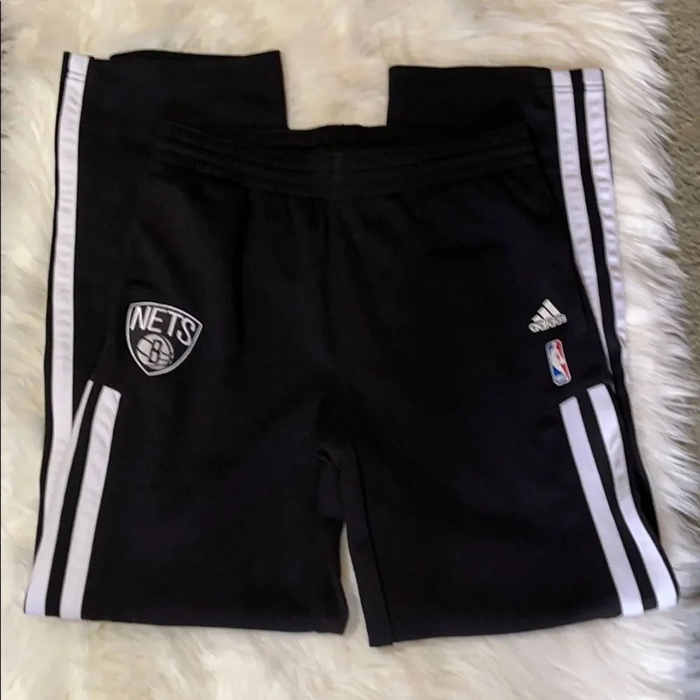 Adidas NBA Brooklyn Nets Track Pants Boys Large - Picture 6 of 16